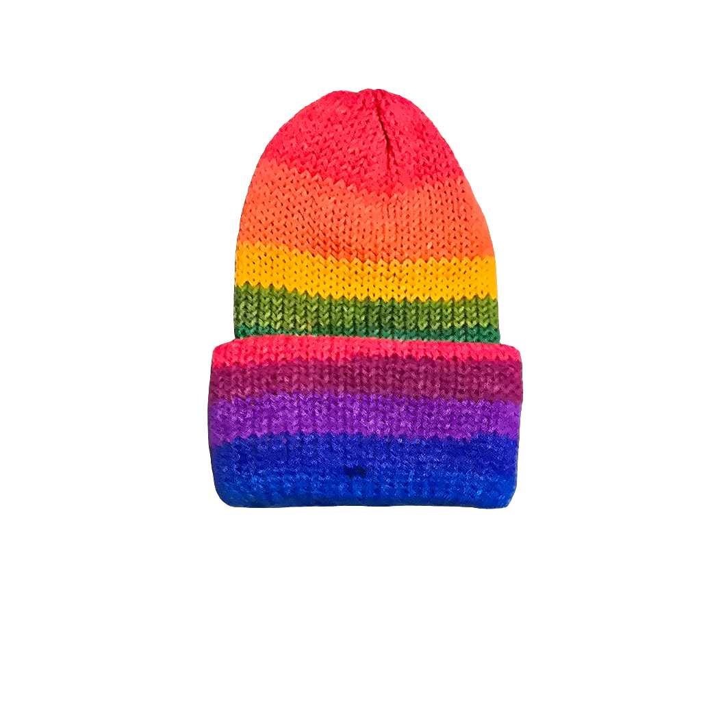 Rainbow Knit Beanie